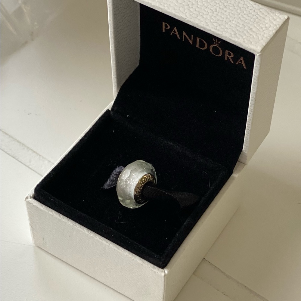 Pandora white murano charm